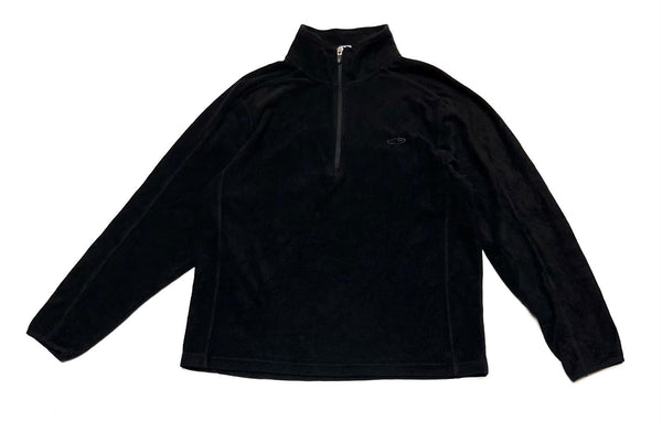 Polaire noir half zip logo brodé Champion