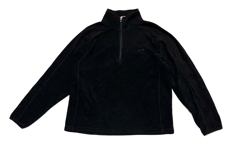 Polaire noir half zip logo brodé Champion