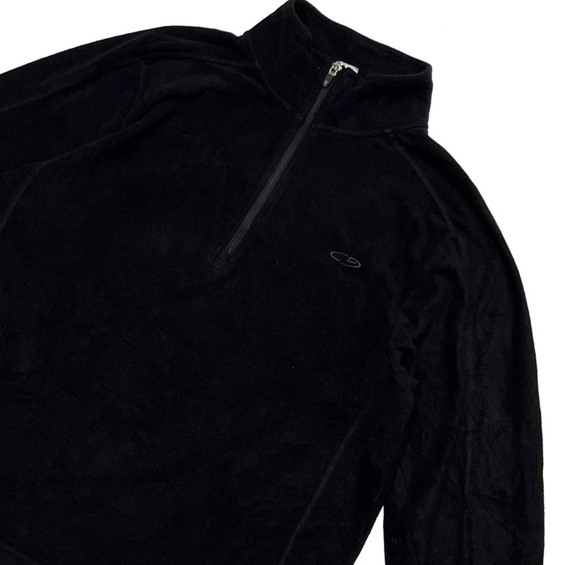 Polaire noir half zip logo brodé Champion