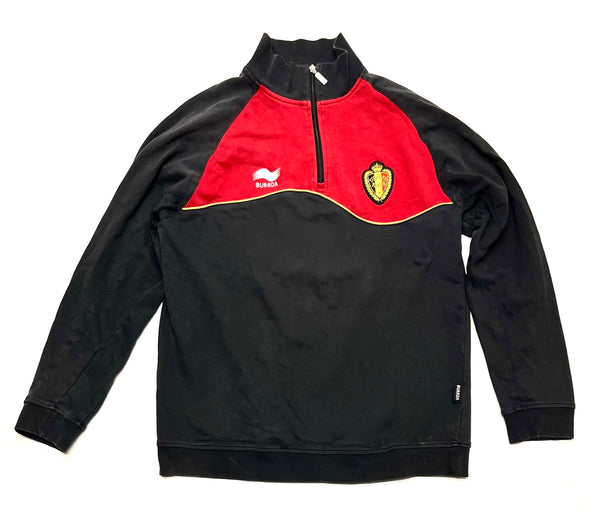 Sweat half zip Belgique vintage Burrda sport football