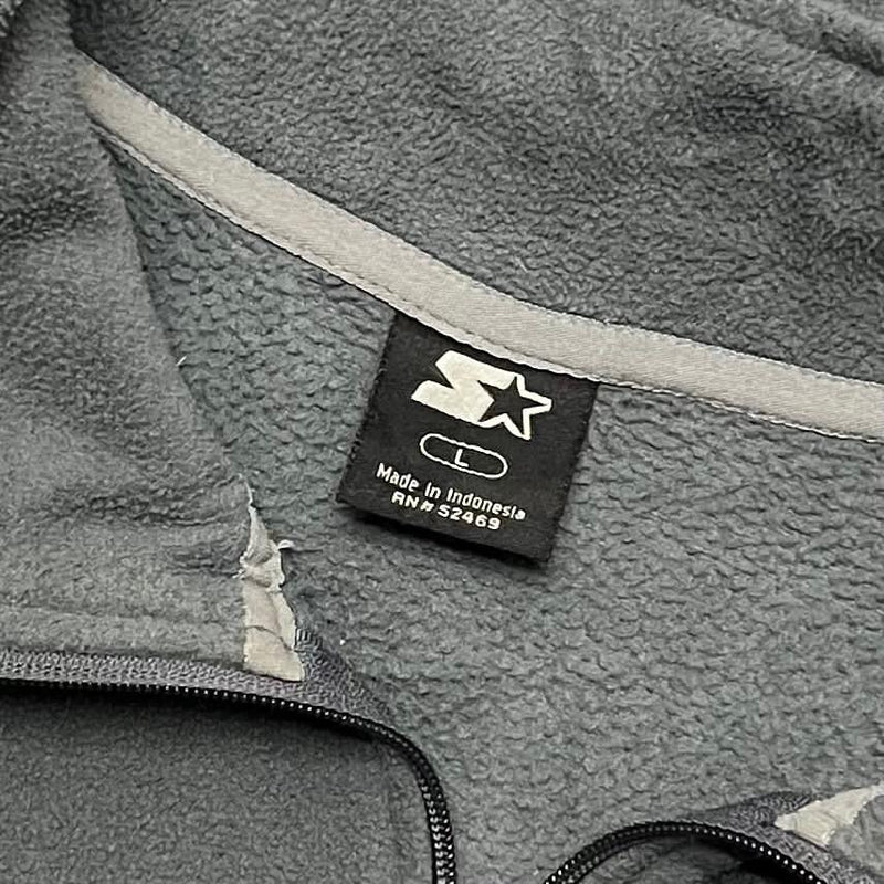 Veste Starter polaire zip gris logo brodé